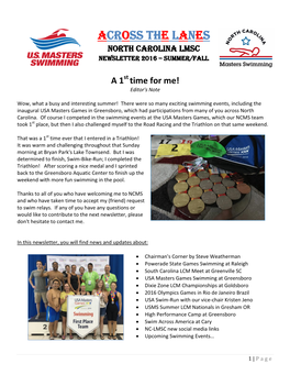 NC LMSC Summer/Fall 2016 Newsletter