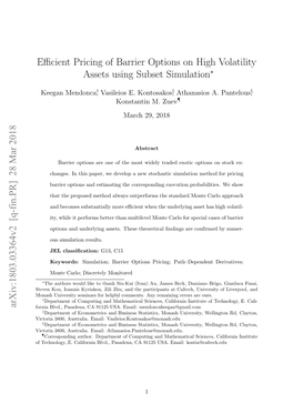 Efficient Pricing of Barrier Options on High Volatility Assets Using