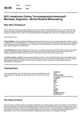 Mendoza, Argentina - Michel Rolland Winemaking