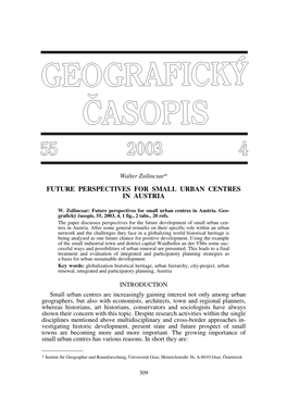 Future Perspectives for Small Urban Centres in Austria