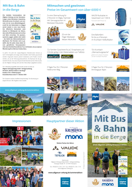 Mit Bus & Bahn in Die Berge