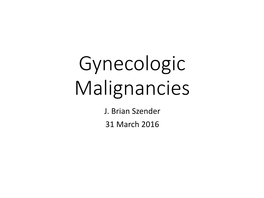 Gynecologic Malignancies J