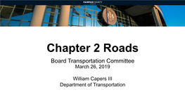 Chapter 2 Roads Board Transportation Committee March 26, 2019