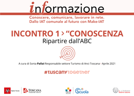 INCONTRO 1 > “CONOSCENZA