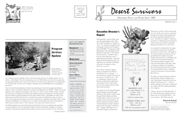 Desert Survivors NURTURING PLANTS and PEOPLE SINCE 1981