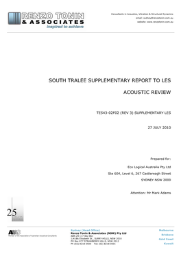 South Tralee Supplementary Report to Les Acoustic