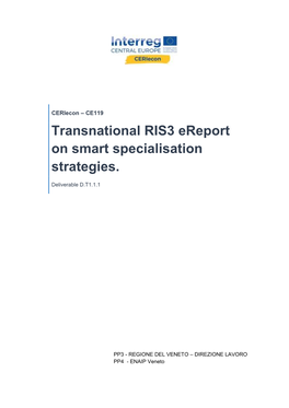 Transnational RIS3 Ereport on Smart Specialisation Strategies