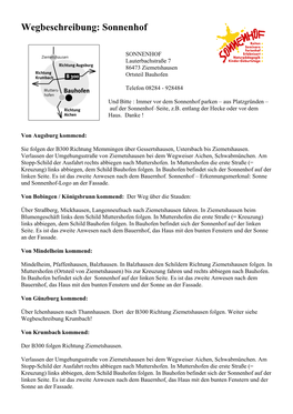 Wegbeschreibung Drucken (PDF)