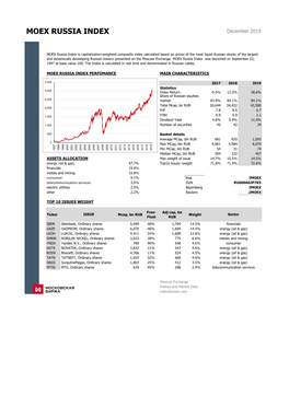 MOEX RUSSIA INDEX December 2019