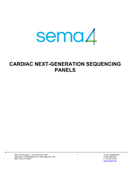 Sema4 Cardiac Information Sheet