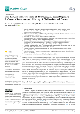 Full-Length Transcriptome of Thalassiosira Weissflogii As