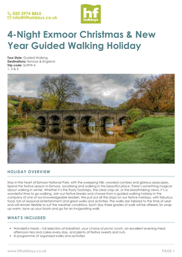 4-Night Exmoor Christmas & New Year Guided