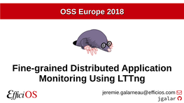 Fine-Grained Distributed Application Monitoring Using Lttng