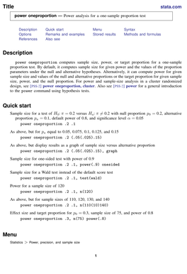 Power of the Binomial Test Is Computed Using the Binomial (Exact) Sampling Distribution of the Test Statistic