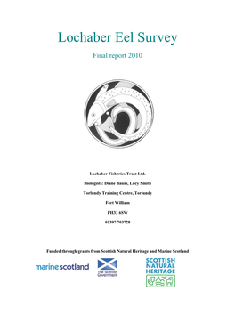 Lochaber Eel Survey