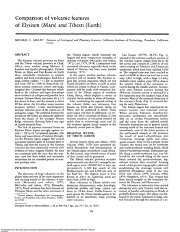 Comparison of Volcanic Features of Elysium (Mars) and Tibesti (Earth)
