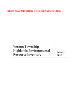 Highlands Environmental Resource Inventory