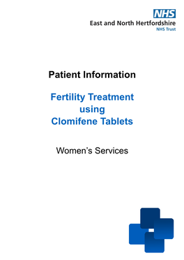 Fertility Treatment Using Clomifene Tablets