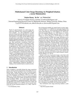 Multichannel Color Image Denoising Via Weighted Schatten P-Norm Minimization