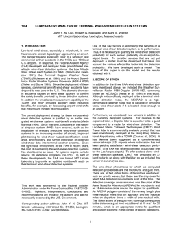 1 10.4 Comparative Analysis of Terminal Wind-Shear