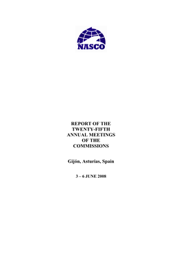 Report of the Twenty-Fifth Annual Meetings of the Commissions