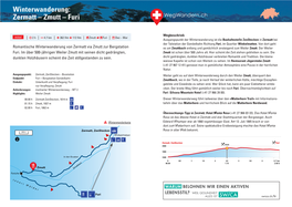 Winterwanderung: Zermatt – Zmutt – Furi