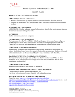 Chemistry of Chocolate