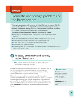 Domestic and Foreign Problems of the Brezhnev Era CHAPTER 5 Domestic and Foreign Problems of the Brezhnev Era