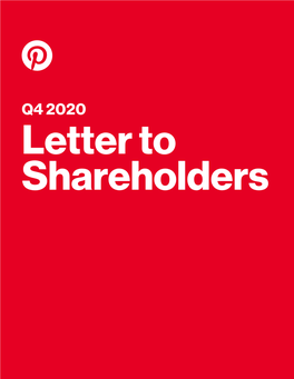 Q4 2020 Letter to Shareholders Business Highlight