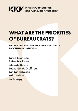 What Are the Priorities of Bureaucrats?