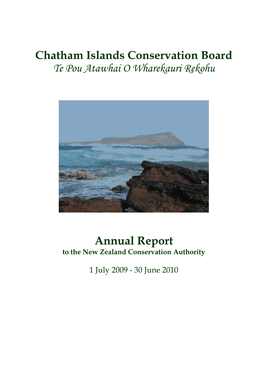 Chatham Islands Conservation Board Annual Report 2009-10