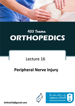 Lecture 16 Peripheral Nerve Injury