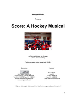 Score: a Hockey Musical