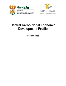 Central Karoo Nodal Economic Development Profile