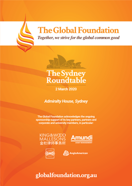 The Sydney Roundtable 2 March 2020