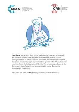 Her Game -Synopsis Sheet.Pdf