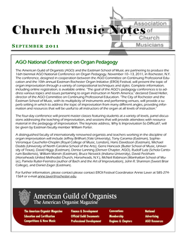 Church Music Notes