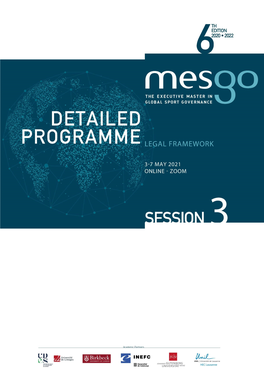 Session Programme Is Based on Central European Summer Time (CEST)