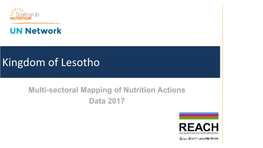 Lesotho Mapping