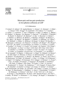 Muon-Pair and Tau-Pair Production in Two-Photon Collisions at LEP