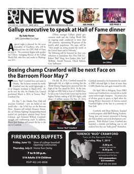 Gallup Executive to Speak at Hall of Fame Dinner Boxing Champ