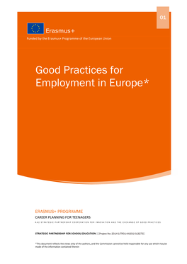 Good Practices for Employment in Europe*