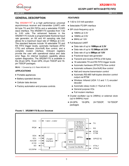 XR20M1170 Data Sheet