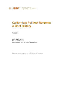 California's Political Reforms