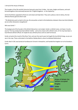1 Arrival of the House of Wessex the Invaders of the 5Th and 6Th