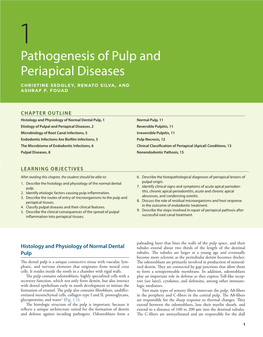 1 – Pathogenesis of Pulp and Periapical Diseases