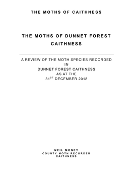 The Moths of Dunnet Forest Caithness