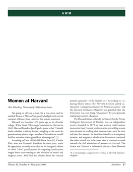 Women at Harvard