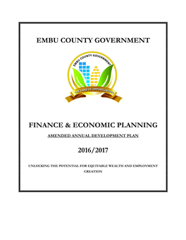 Embu County Government Finance & Economic Planning