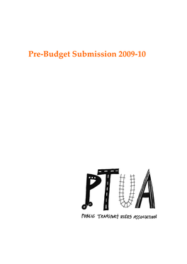 Federal Budget Submission, 2009-10